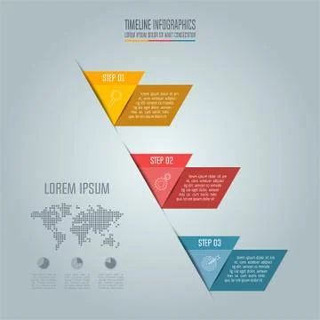 Business concept with 3 options, steps or processes. Illustrazione stock