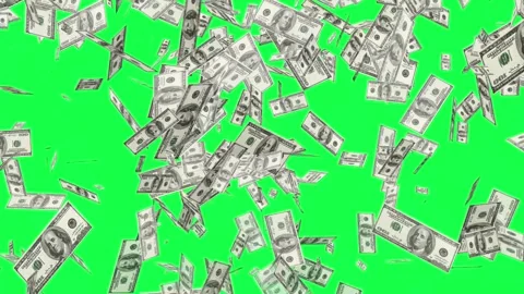 Business Concept with 3D Dollar Notes Bursting and Scattering. Video stock 337013624