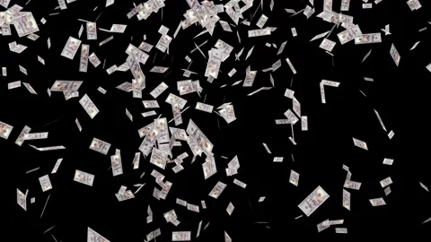 Business Concept with 3D Dollar Notes Bursting and Scattering. Video stock 337013628
