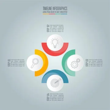 Business concept with 4 options, steps or processes. Illustrazione stock