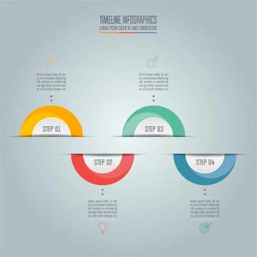 Business concept with 4 options, steps or processes. Stock Illustration