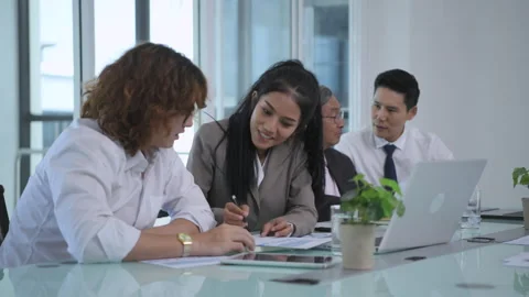 Business concept of 4k Resolution. Group of business people working togethe.. Stock Footage 261018367