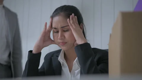 Business concept of 4k Resolution. The manager is encouraging the staff in th Video stock 154949535