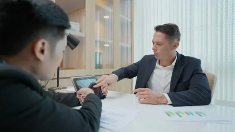 Business concept of 4k Resolution. The manager is having a meeting with a p.. Stock Footage 243641101