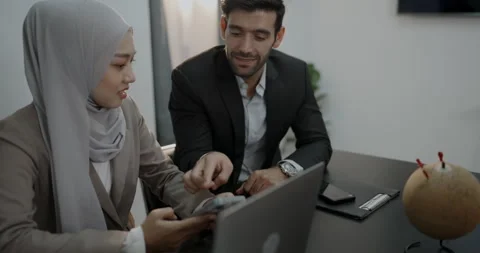Business concept of 4k Resolution. Multiethnic businessmen playing with mob.. Stock Footage 314275009