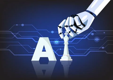 Business Concept For AI Machine Learning Illustrazione stock