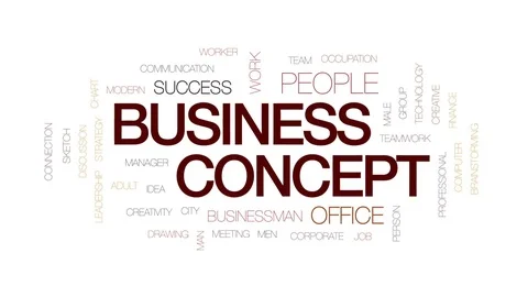 Business concept animated word cloud, text design animation. Kinetic typography. Stock Footage 75066599