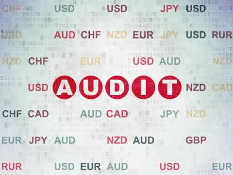 Business concept: Audit on Digital Data Paper background イラスト素材