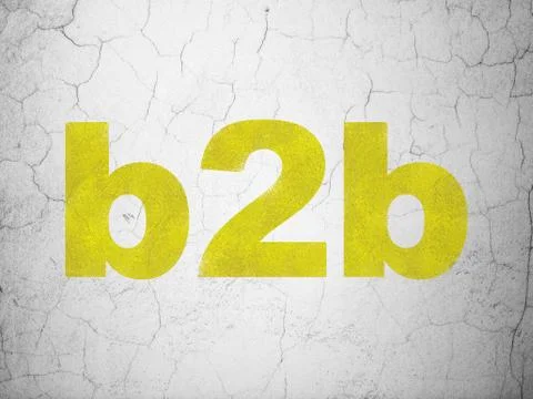 Business concept: B2b on wall background イラスト素材