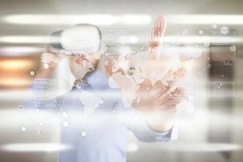 Business concept background. Virtual screen with empty space for text. Internet Stock-Fotos