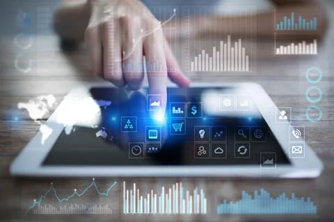 Business concept background. Virtual screen with empty space for text. Internet Stock Photos