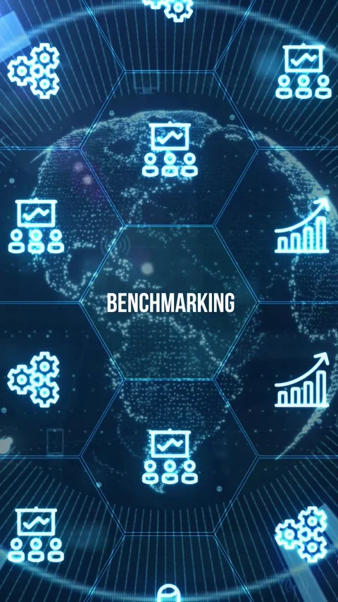 Business concept of benchmark. Benchmarking. Video stock 280964495