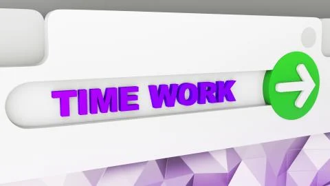 Business concept: browser tabs closeup. Word time work and Problem Solving Bu Stock Illustration