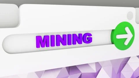 Business concept: browser tabs closeup. Word mining and Problem Solving Butto Illustrazione stock