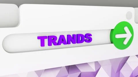 Business concept: browser tabs closeup. Word trends and Problem Solving Butto Illustrazione stock