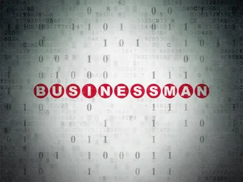 Business concept: Businessman on Digital Paper background Stock Illustration