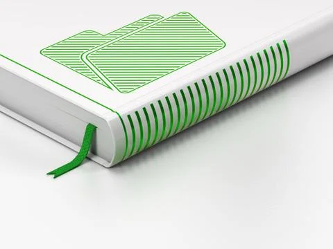 Business concept: closed book, Folder on white background Stock Illustration