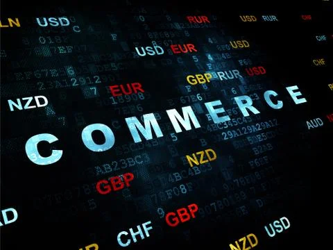 Business concept: Commerce on Digital background Stock Illustration