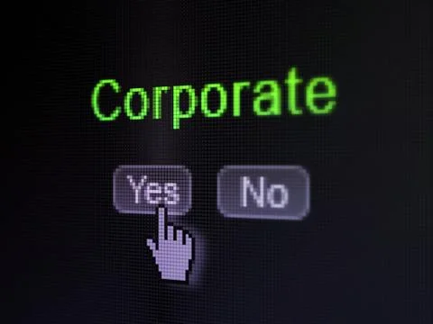 Business concept: Corporate on digital computer screen Stock Illustration