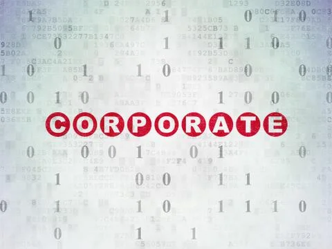 Business concept: Corporate on Digital Data Paper background Stock Illustration