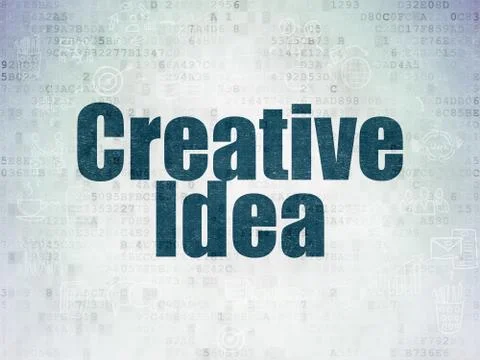 Business concept: Creative Idea on Digital Data Paper background Stock Illustration