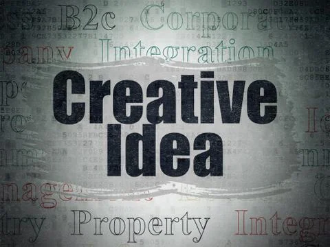 Business concept: Creative Idea on Digital Data Paper background Stock Illustration