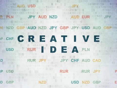 Business concept: Creative Idea on Digital Data Paper background Illustrazione stock