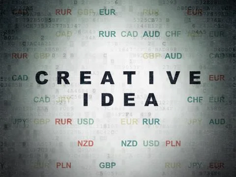 Business concept: Creative Idea on Digital Data Paper background Stock Illustration