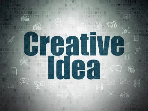 Business concept: Creative Idea on Digital Data Paper background Illustrazione stock