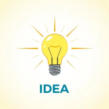 Business Concept Creative Idea with light lamp bulb. Website and promotion ba Stock Illustration