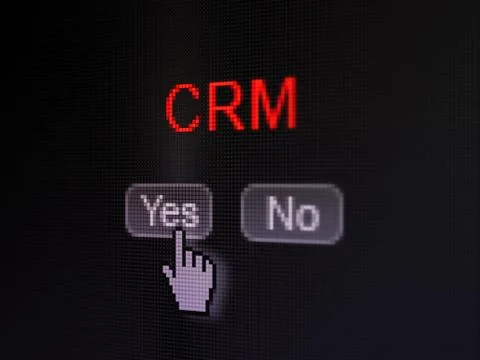 Business concept: CRM on digital computer screen Stock Illustration