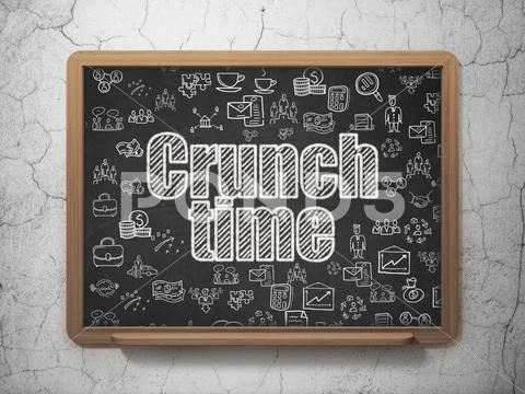Business concept: Crunch Time on School Board background Stock Illustration