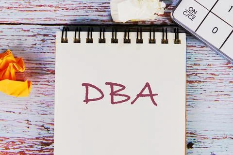 Business concept. DBA letters, Database Administrator or doing business as .. Stock Photos