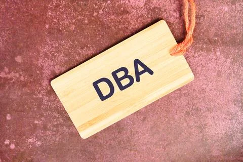 Business concept. DBA letters, DataBase Administrator or doing business as ab Stock Photos