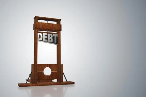 Business concept of debt and borrowing - 3d rendering Stock Illustration