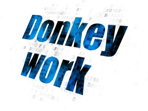 Business concept: Donkey Work on Digital background Stock Illustration