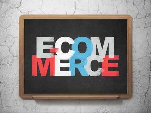 Business concept: E-commerce on School Board background Stock Illustration