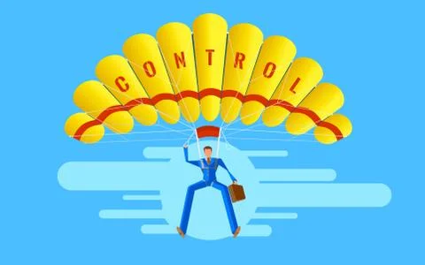 Business concept. Elegant Vector Character. Businessman people jumping on p.. Stock Illustration