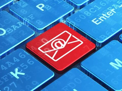Business concept: Email on computer keyboard background イラスト素材