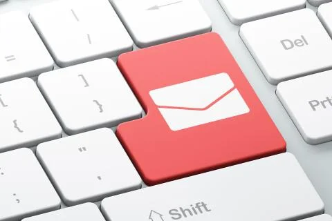Business concept: Email on computer keyboard background Stock-Illustration