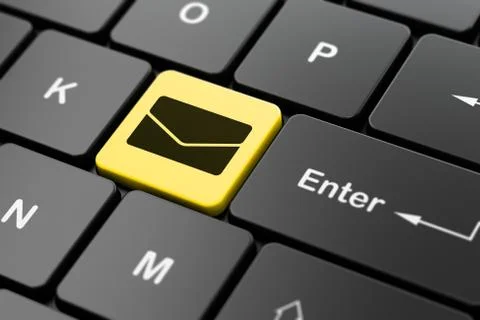 Business concept: Email on computer keyboard background Stock-Illustration