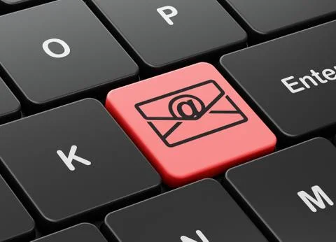Business concept: Email on computer keyboard background Stock-Illustration
