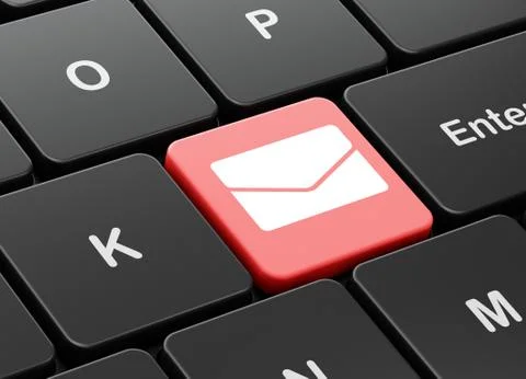 Business concept: Email on computer keyboard background Stock-Illustration