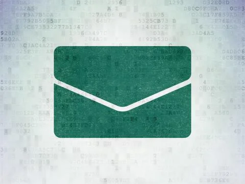 Business concept: Email on Digital Data Paper background Stock Illustration