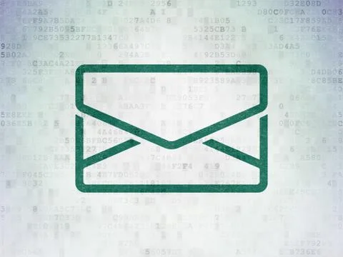 Business concept: Email on Digital Data Paper background Illustrazione stock