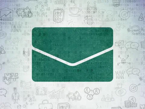 Business concept: Email on Digital Data Paper background 스톡 일러스트