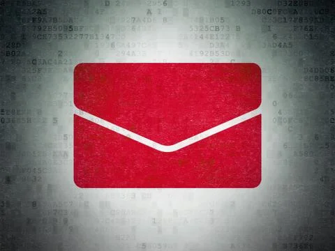 Business concept: Email on Digital Data Paper background 스톡 일러스트