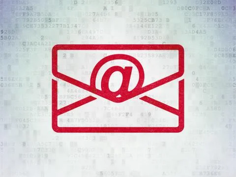 Business concept: Email on Digital Data Paper background イラスト素材
