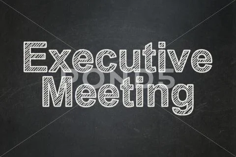Business Concept: Executive Meeting On Chalkboard Background