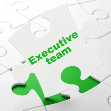 Business concept: Executive Team on puzzle background Stock Illustration